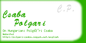 csaba polgari business card